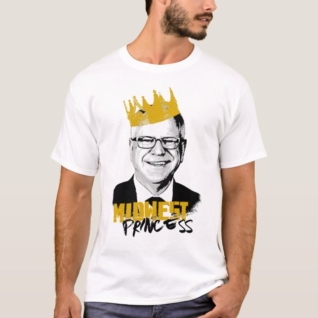 Notorious Tim Walz - Midwest Princess T Shirt (Framsida)