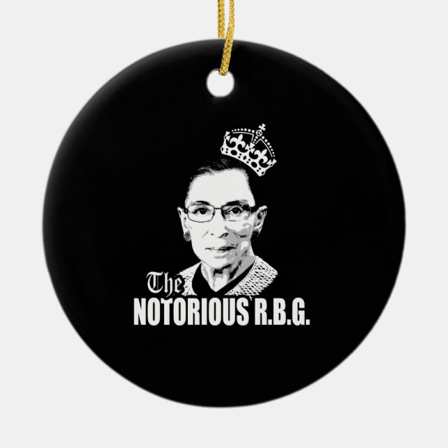 Notoriskt RBG Julgransprydnad Keramik (Framsidan)