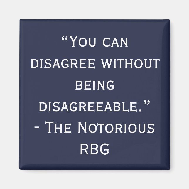 Notoriskt RBG-motsägelsefull citattecken Magnet (Framsidan)