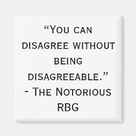 Notoriskt RBG-motsägelsefull citattecken Magnet