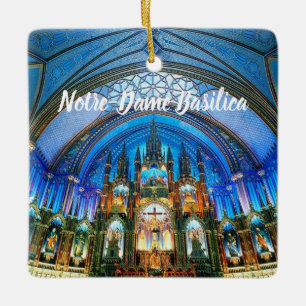 Notre-Dame Basilica Montreal Kanada Julgransprydnad Keramik