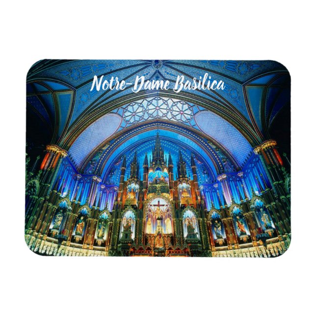 Notre-Dame Basilica Montreal Kanada Magnet (Horisontell)