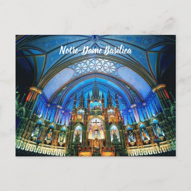 Notre-Dame Basilica Montreal Kanada Vykort (Framsida)