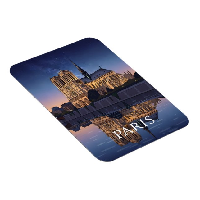 Notre Dame Cathedra Paris Frankrike Magnet (Högersidan)