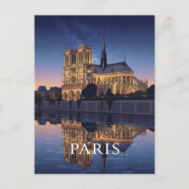 Notre Dame Cathedra Paris Frankrike Vykort