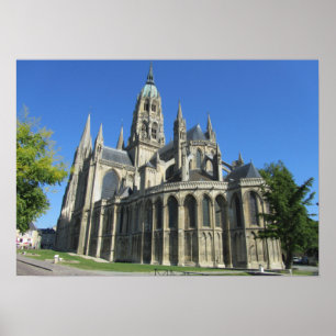 Notre Dame Cathedral, Bayeux, Frankrike Poster