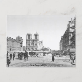 Notre Dame Cathedral c1890, vintage Paris Frankrik Vykort