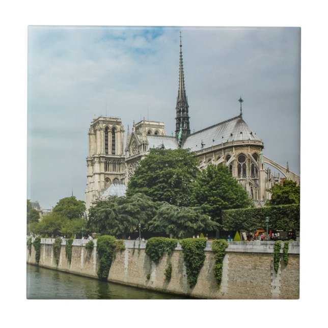 Notre Dame Cathedral i Paris Kakelplatta (Framsidan)