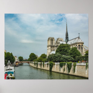 Notre Dame Cathedral i Paris Poster