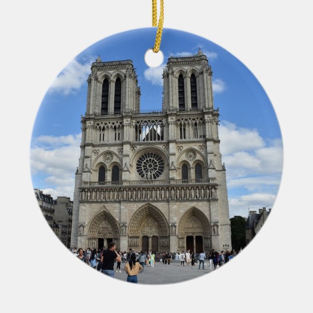 Notre Dame Cathedral, Paris, France Julgransprydnad Keramik (Framsidan)