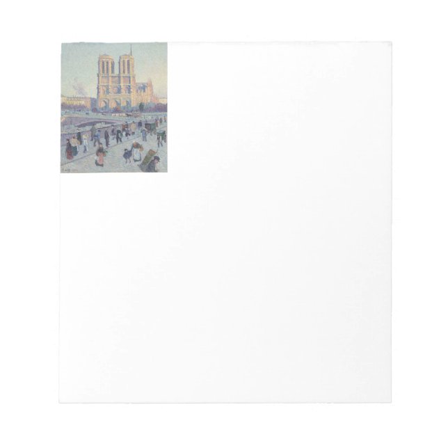 Notre Dame Cathedral Paris Frankrike Classic Paint Anteckningsblock (Framsida)