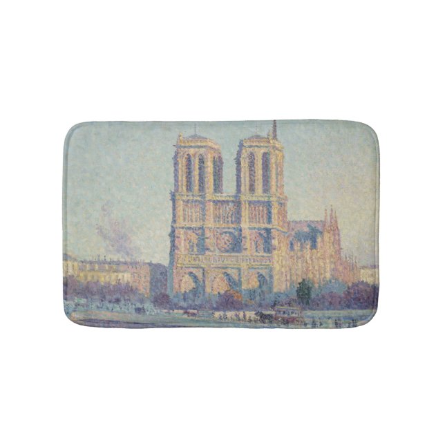 Notre Dame Cathedral Paris Frankrike Classic Paint Badrumsmatta (Framsidan)
