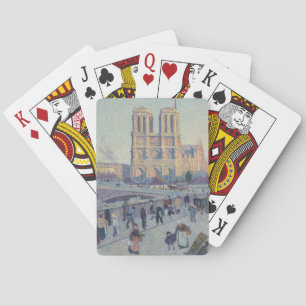 Notre Dame Cathedral Paris Frankrike Classic Paint Casinokort