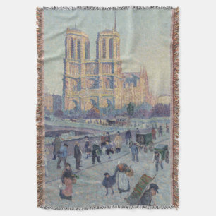 Notre Dame Cathedral Paris Frankrike Classic Paint Filt