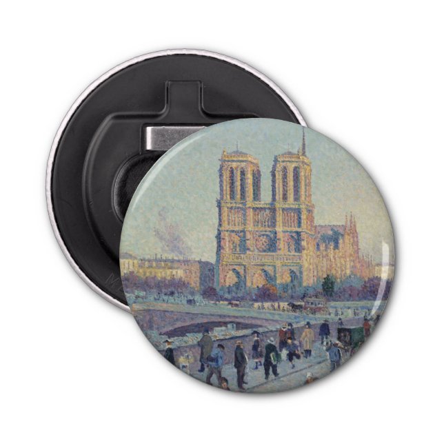 Notre Dame Cathedral Paris Frankrike Classic Paint Flasköppnare (Framsidan)