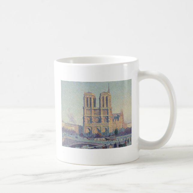 Notre Dame Cathedral Paris Frankrike Classic Paint Kaffemugg (Höger)