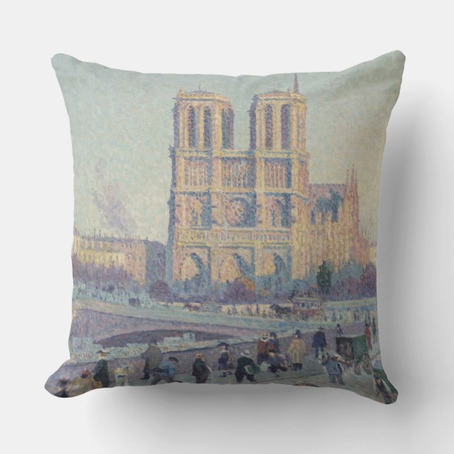 Notre Dame Cathedral Paris Frankrike Classic Paint Kudde (Framsida)