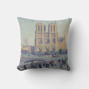 Notre Dame Cathedral Paris Frankrike Classic Paint Kudde