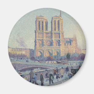 Notre Dame Cathedral Paris Frankrike Classic Paint Magnet