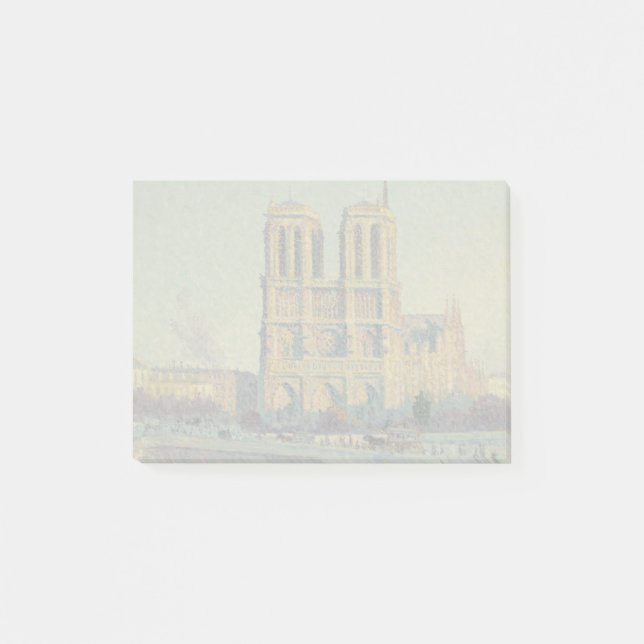 Notre Dame Cathedral Paris Frankrike Classic Paint Post-it Block (Framsida)