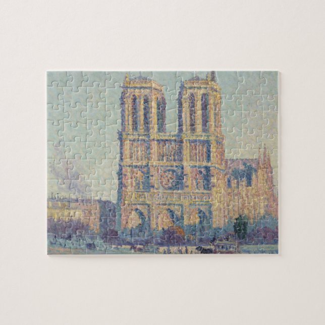 Notre Dame Cathedral Paris Frankrike Classic Paint Pussel (Horisontell)