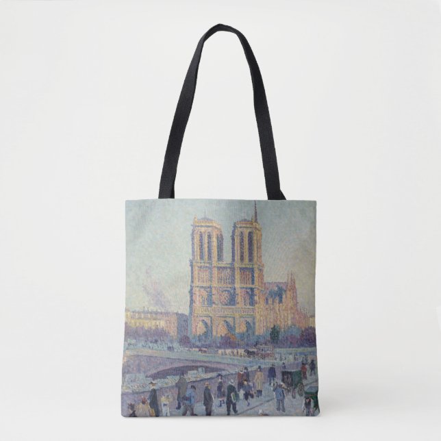 Notre Dame Cathedral Paris Frankrike Classic Paint Tygkasse (Framsida)