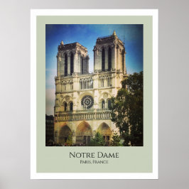 Notre Dame Cathedral, Paris, Frankrike Poster