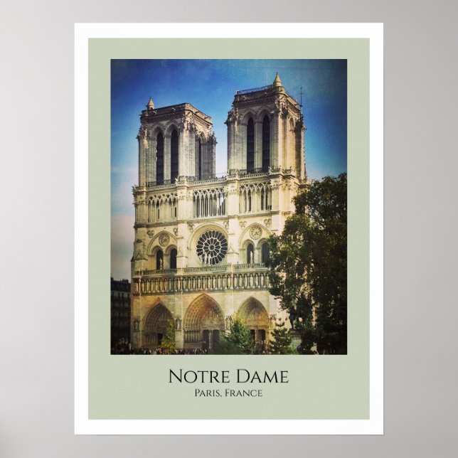Notre Dame Cathedral, Paris, Frankrike Poster (Framsidan)