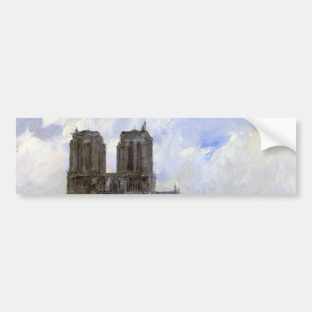 Notre Dame Cathedral (Paris, Frankrike) (Vintage A Bildekal (Framsidan)