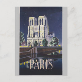 Notre Dame Cathedral Paris Frankrike Vintage Vykort