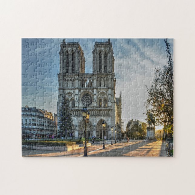 Notre Dame Cathedral Paris jul Pussel (Horisontell)