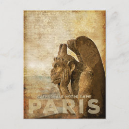Notre Dame Cathedral Paris, le Stryga Chimera Vykort