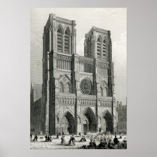 Notre Dame Cathedral, Paris Poster (Framsidan)
