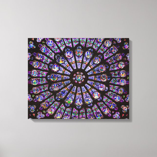Notre Dame Cathedral Paris Ro Window Canvastryck (Framsida)