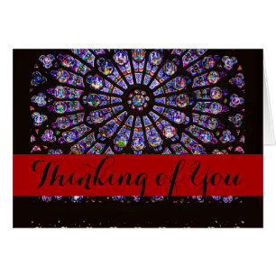 Notre Dame Cathedral Paris Ro Window Hälsningskort
