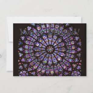 Notre Dame Cathedral Paris Ro Window Inbjudningar