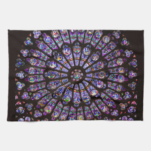 Notre Dame Cathedral Paris Ro Window Kökshandduk