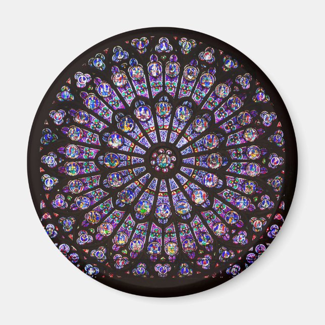 Notre Dame Cathedral Paris Ro Window Magnet (Framsidan)