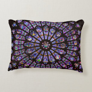Notre Dame Cathedral Paris Ro Window Prydnadskudde