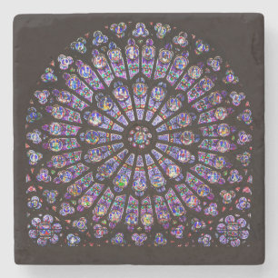 Notre Dame Cathedral Paris Ro Window Stenunderlägg