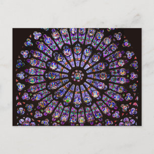 Notre Dame Cathedral Paris Ro Window Vykort