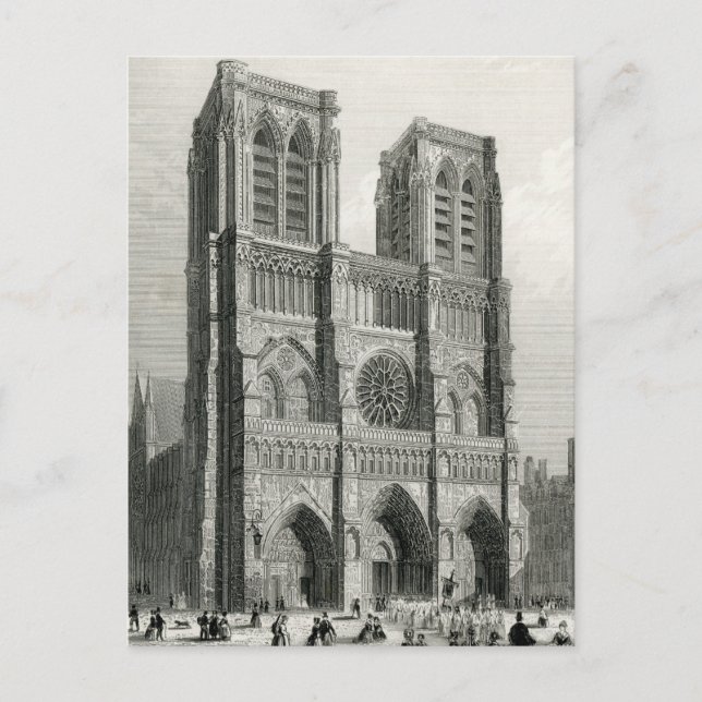Notre Dame Cathedral, Paris Vykort (Framsida)