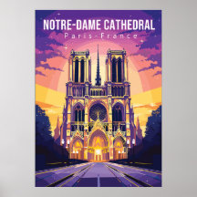 Notre-Dame Cathedral, resekonst poster