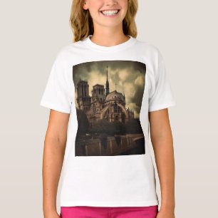 Notre Dame Cathedral Spier, Paris Frankrike T Shirt