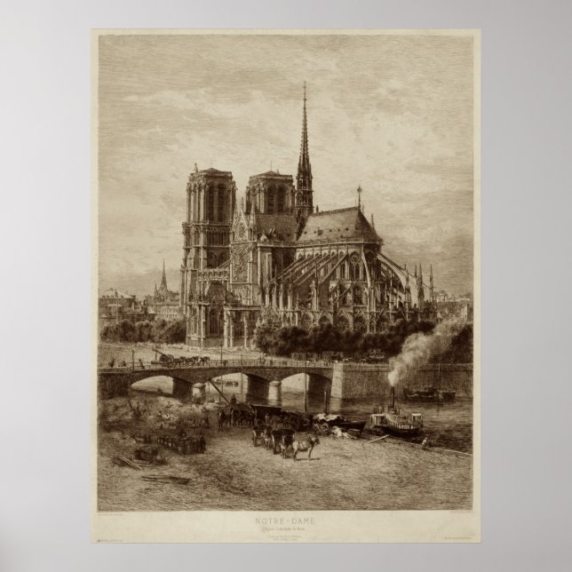 Notre-Dame - Cathédrale - Kathedrale Paris Poster (Framsidan)