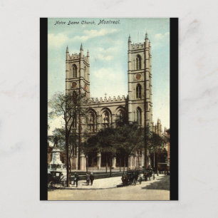 Notre Dame Church Montreal Vintage 1914 Vykort