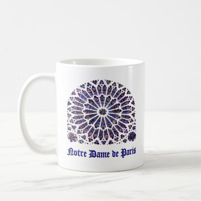 Notre Dame de Paris Cathedral nedfläckad glass Kaffemugg (Vänster)