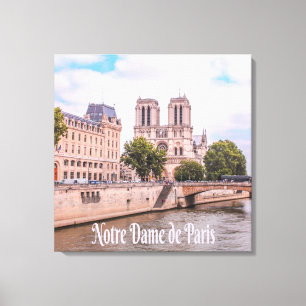 Notre Dame de Paris Frankrike katolsk katedral Canvastryck