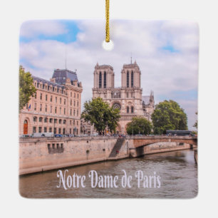 Notre Dame de Paris Frankrike Katolsk katedral Julgransprydnad Keramik