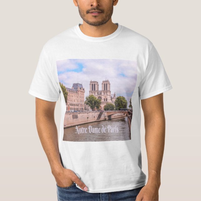 Notre Dame de Paris Frankrike katolsk katedral T Shirt (Framsida)